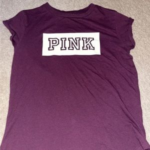 Victoria’s Secret PINK Short Sleeve Logo Shirt- XS